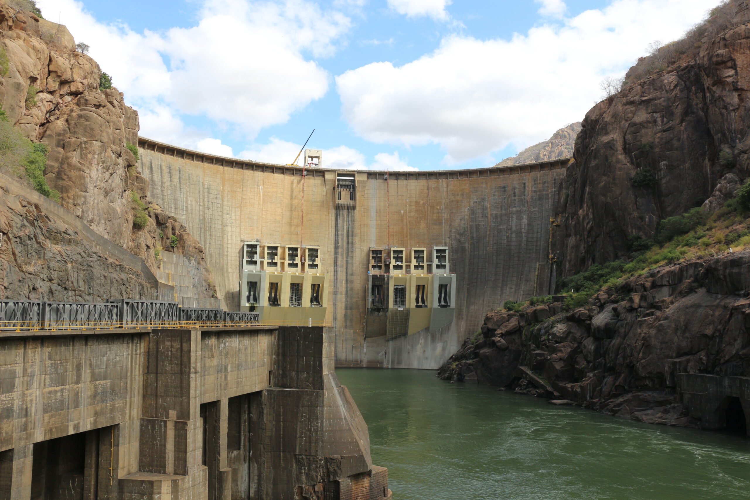 A hydropower plant located on the Zambezi river in Mozambique