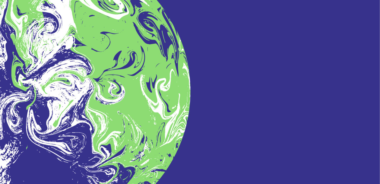 A mirror image of COP26 Un Climate Change Conference logo