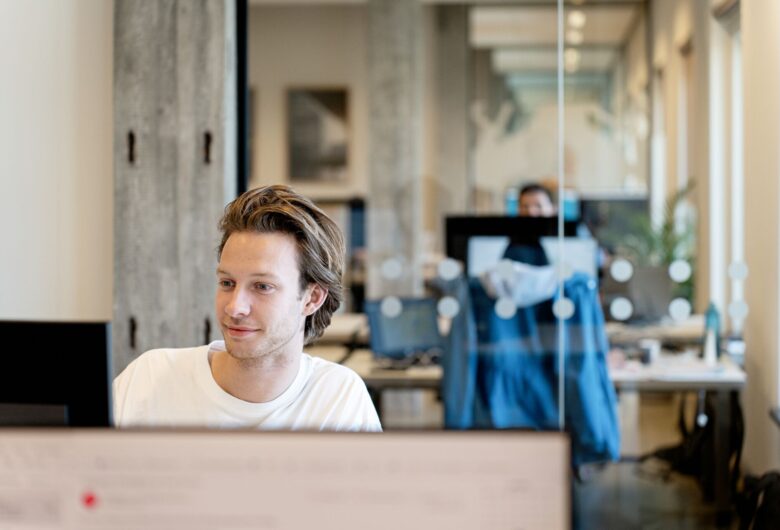 employee working in an office