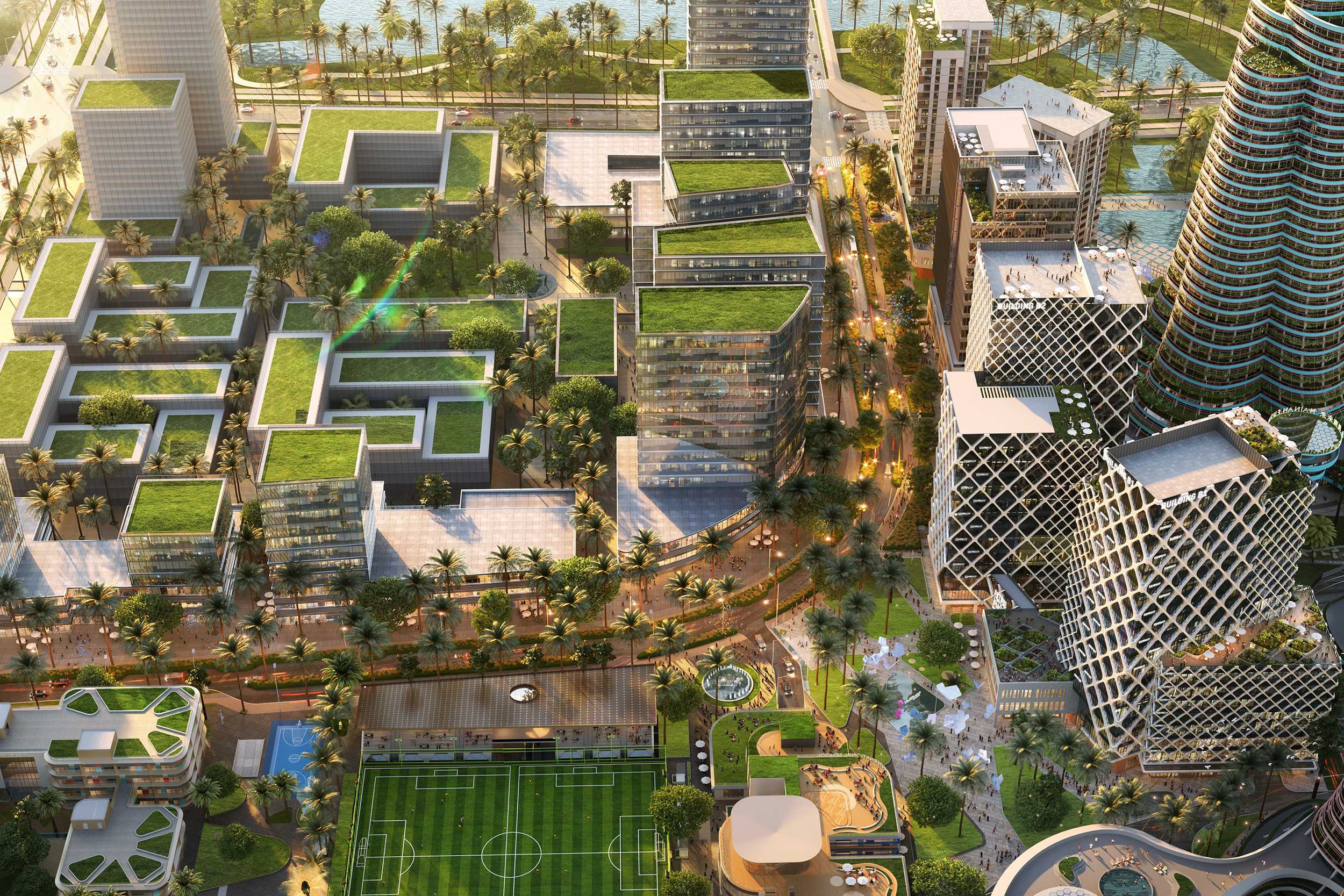 Hi tech park flight view