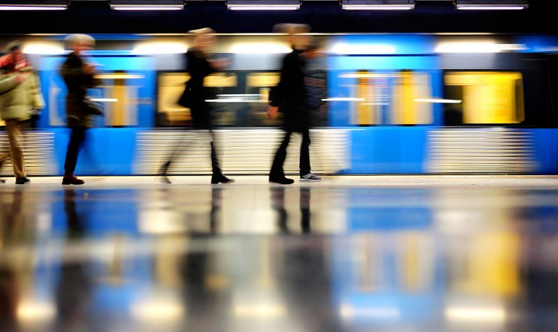 People on subway station