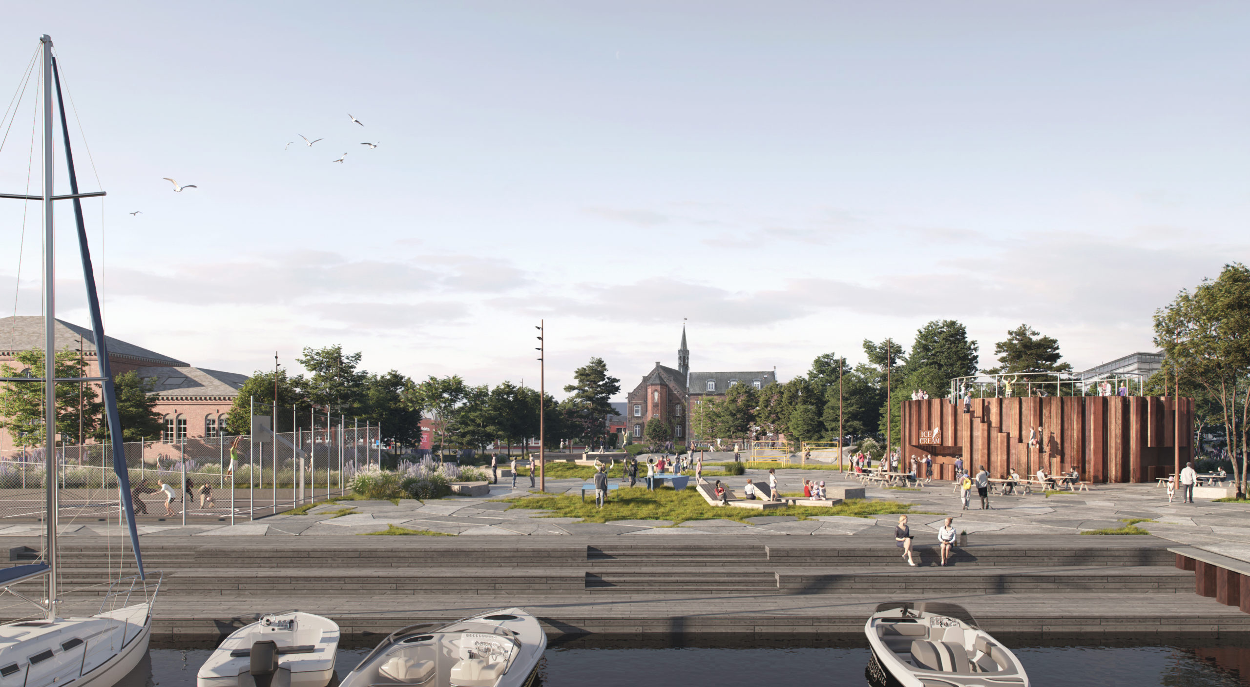 Visualisation of the transformation of Svendborg Harbor, den blå kant.