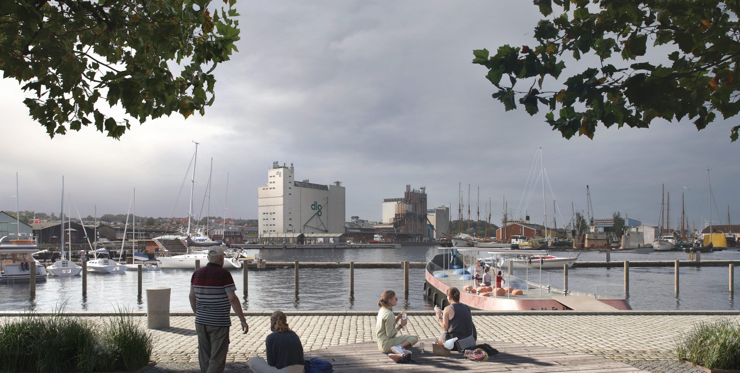 Visualisation of the transformation of Svendborg Harbor, den blå kant.