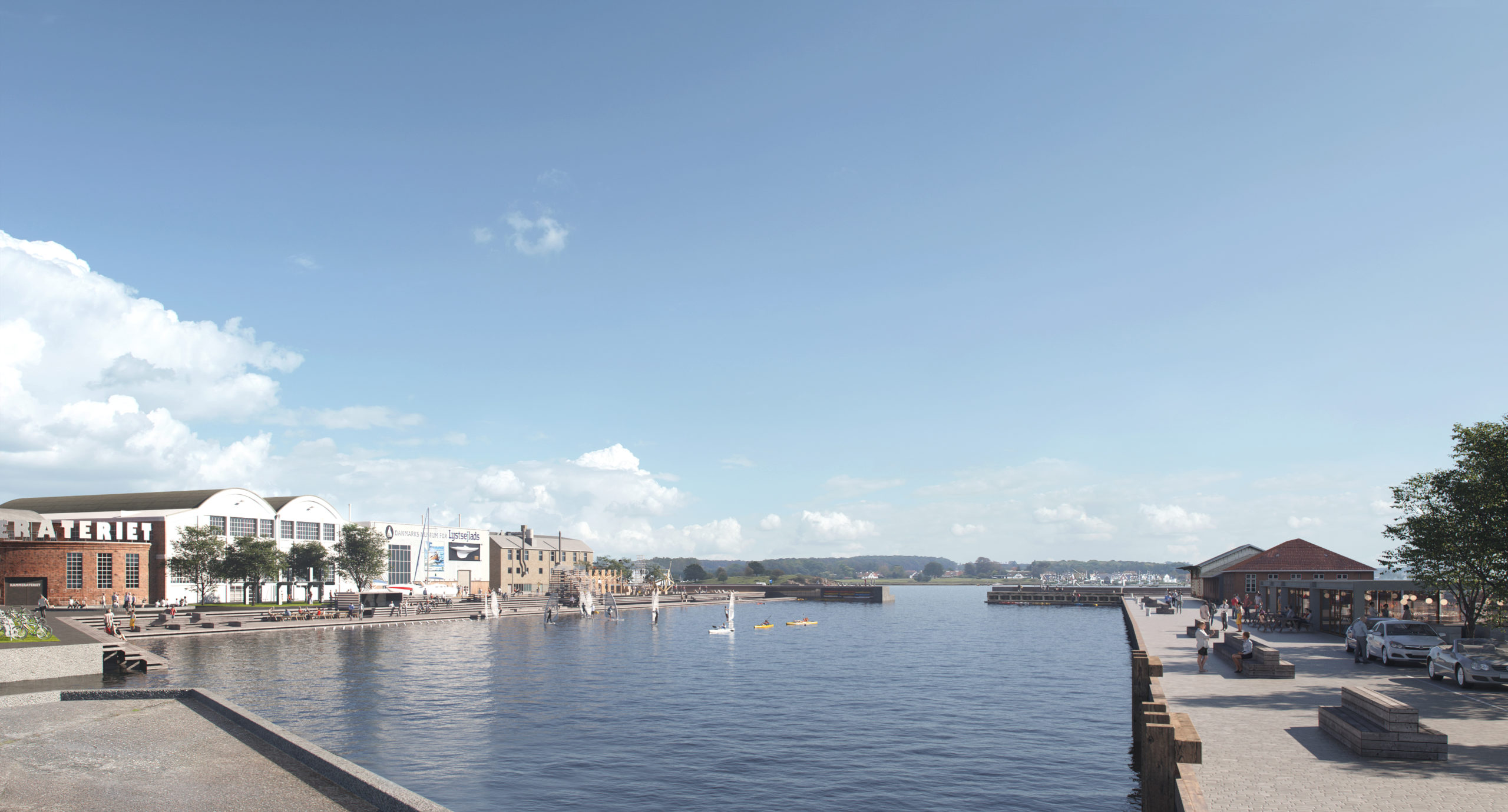 Visualisation of the transformation of Svendborg Harbor, den blå kant.