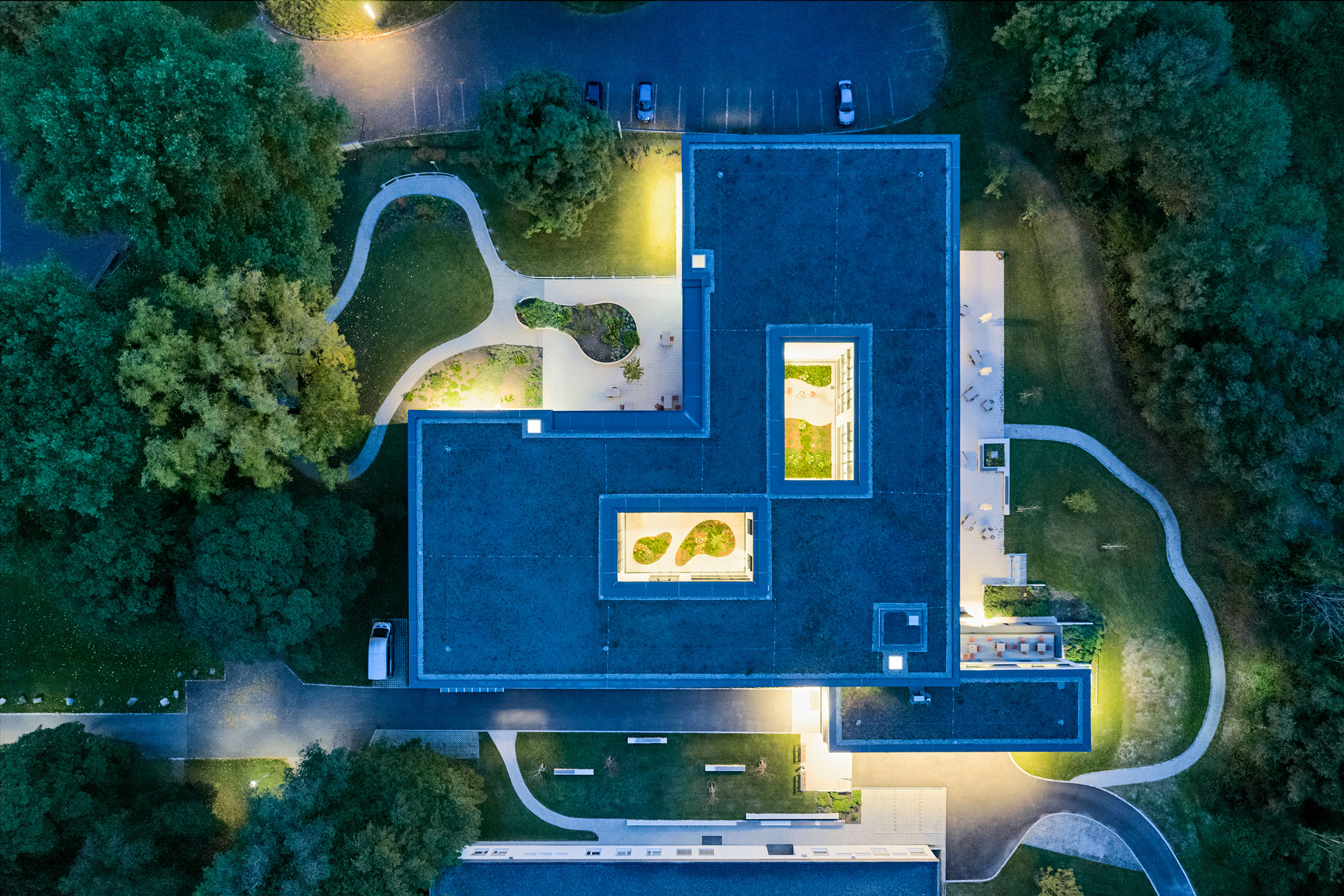 Flight view of a caring home