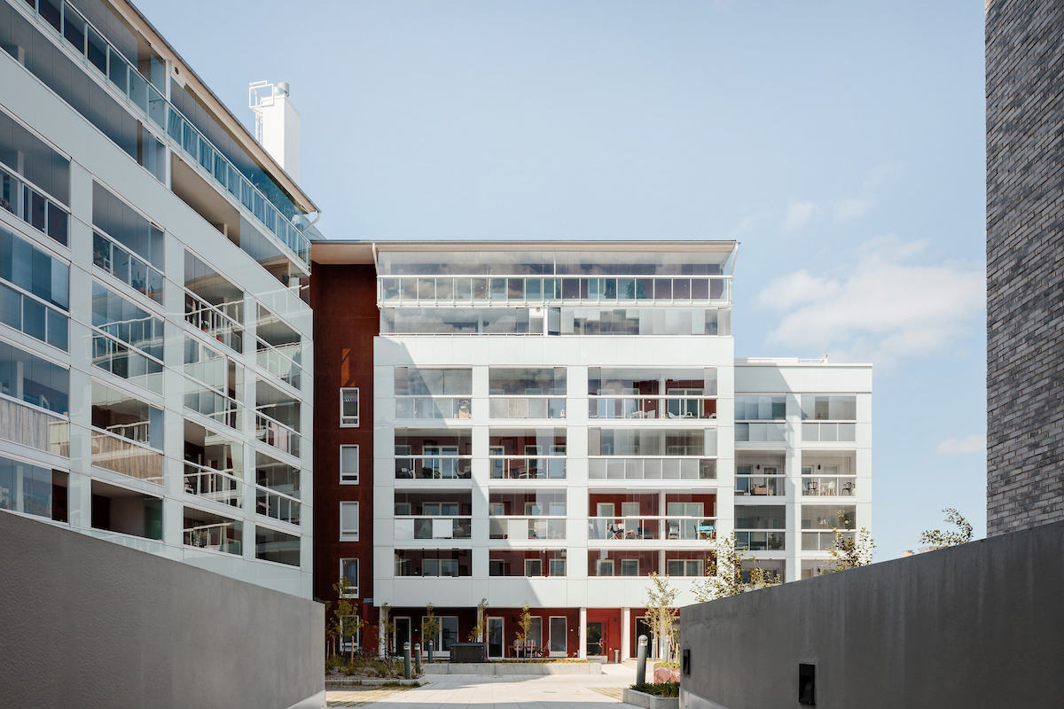 Capri building in Helsinki garden view