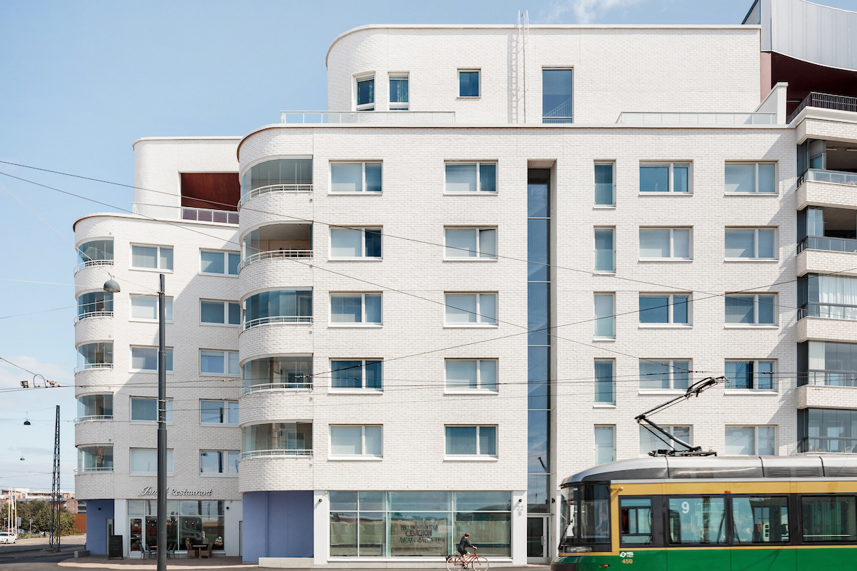 Capri building in Helsinki, streetview