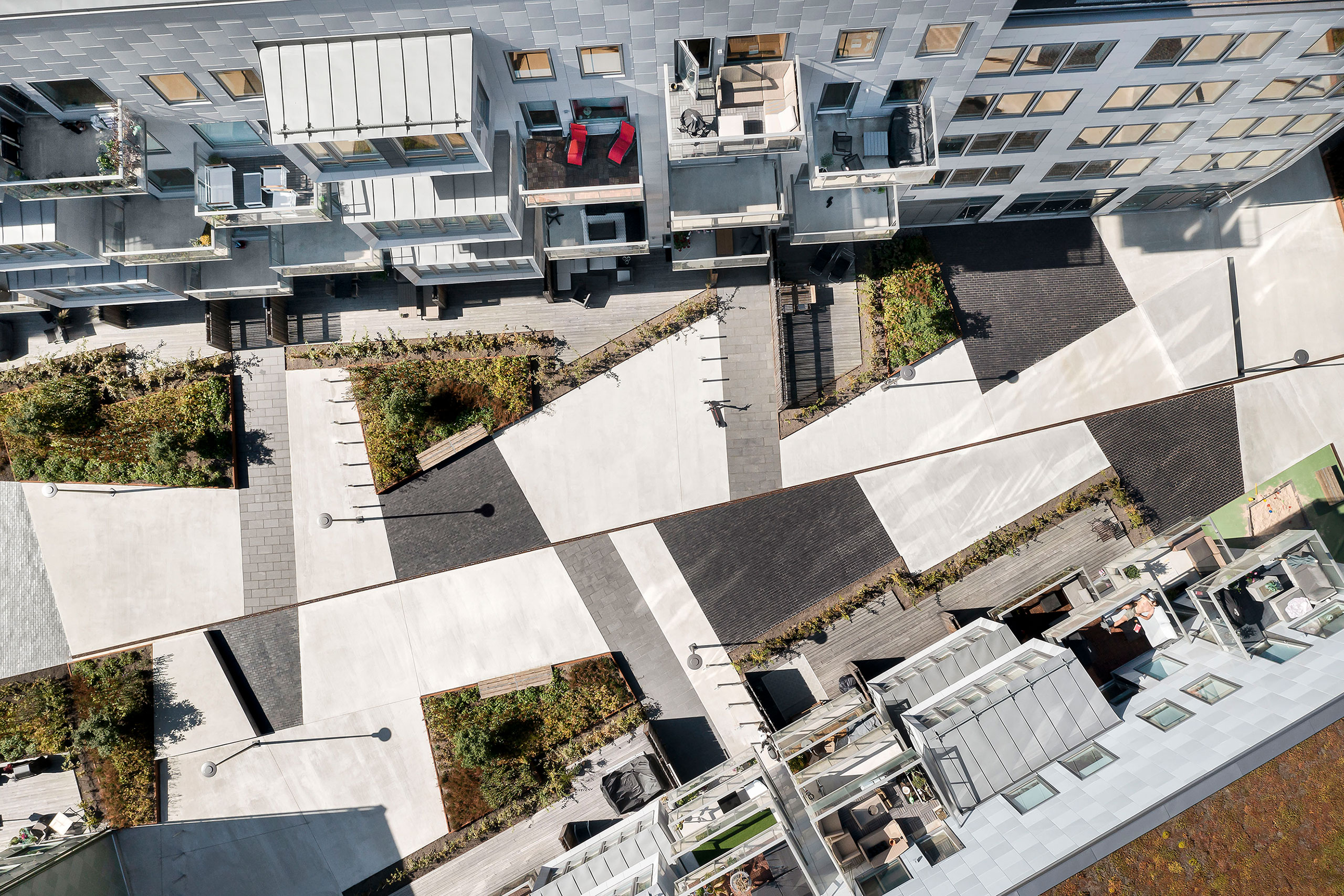 Flight view of a house at the Lindholmspier