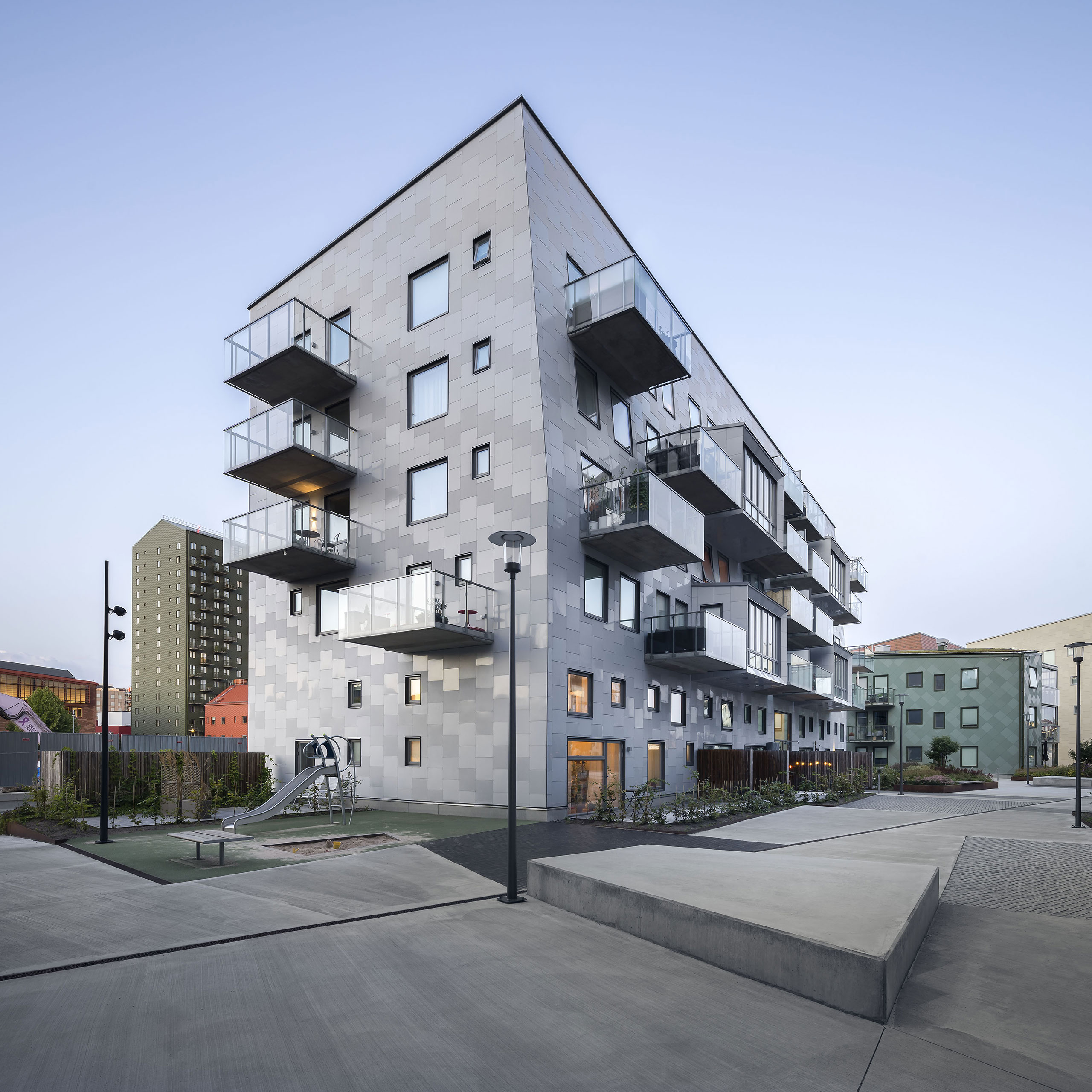 One of the houses in a new housing area in gothenborg