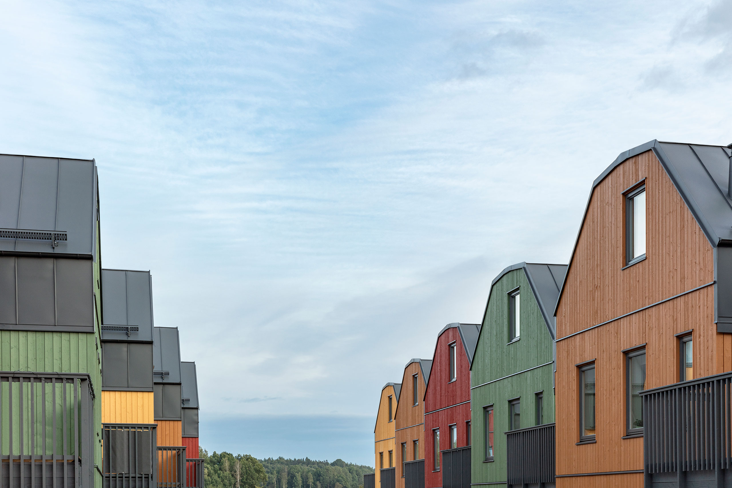 Housing area in different colours