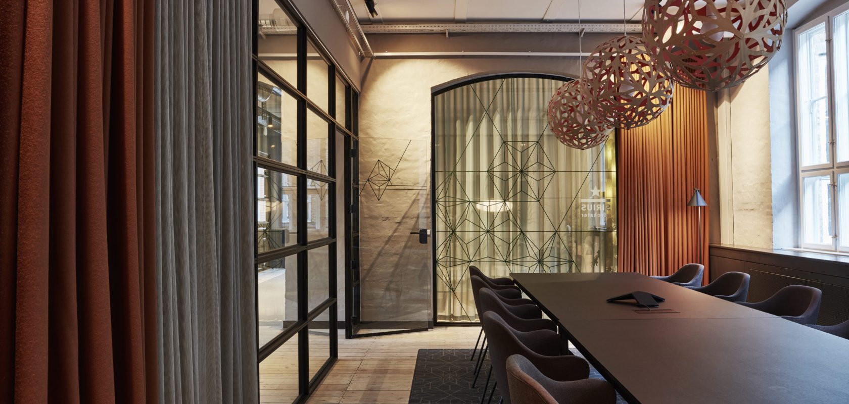 A warm and informal office environment, interiors