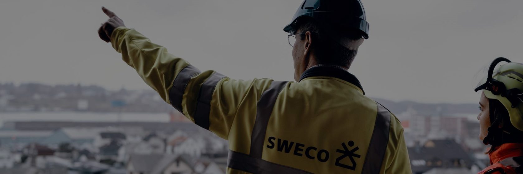 Consultants Sweco on client project site