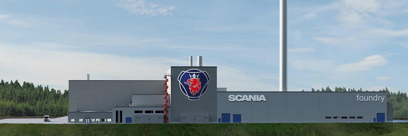 Scanias nya gjuterifabrik framifrån