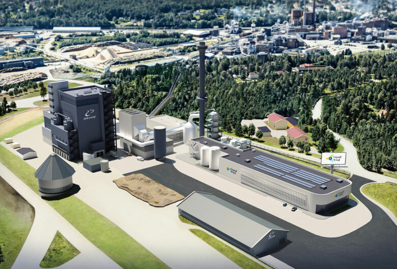 illustration av fabriksbyggnad